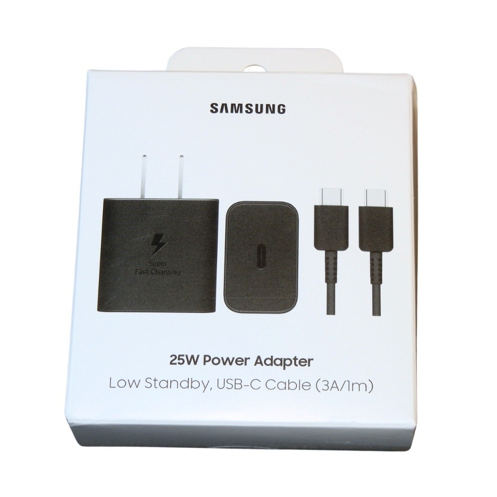 Samsung 25W Power Adapter Super Fast Charging USB C Wall Charger Cable